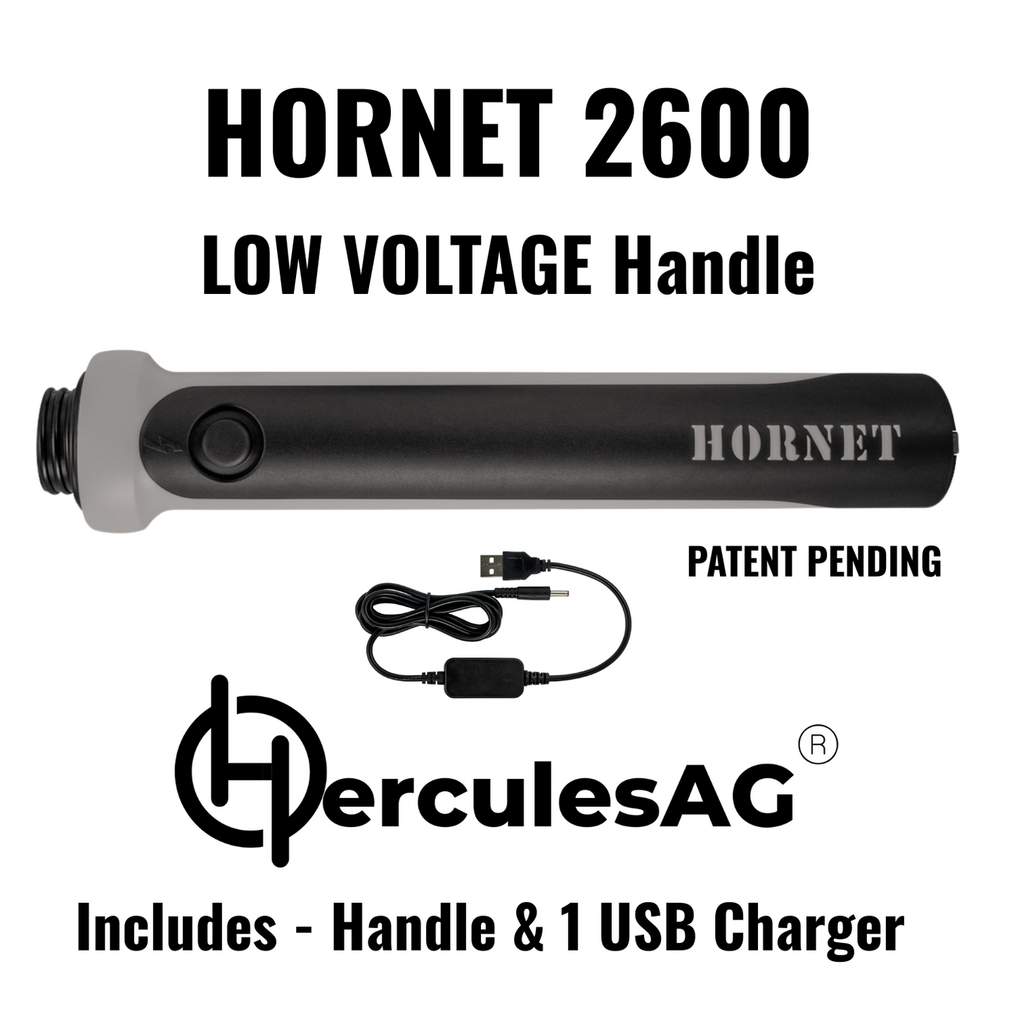 Hornet 2600 Low Voltage USB Rechargeable Livestock Prod Handle
