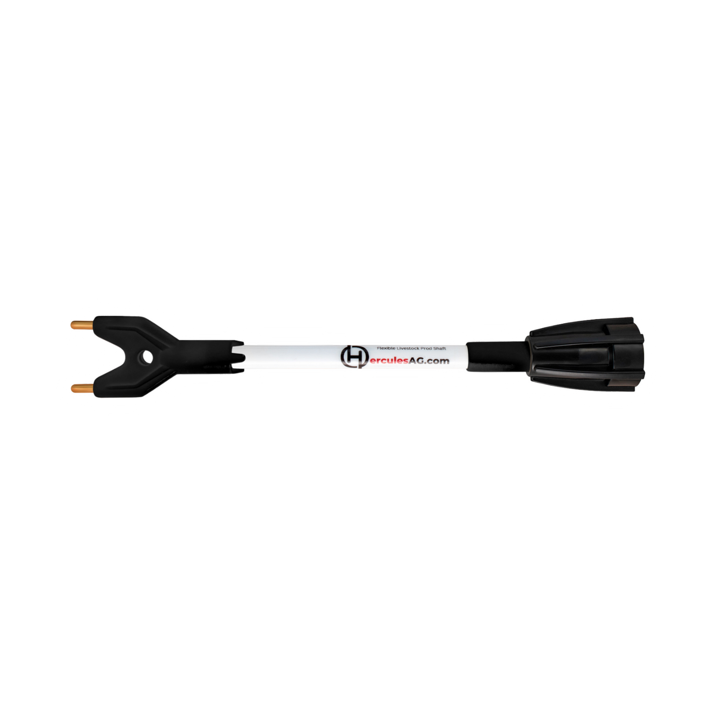 Black and whiteflexible shaft on a white background with Hercules logo.