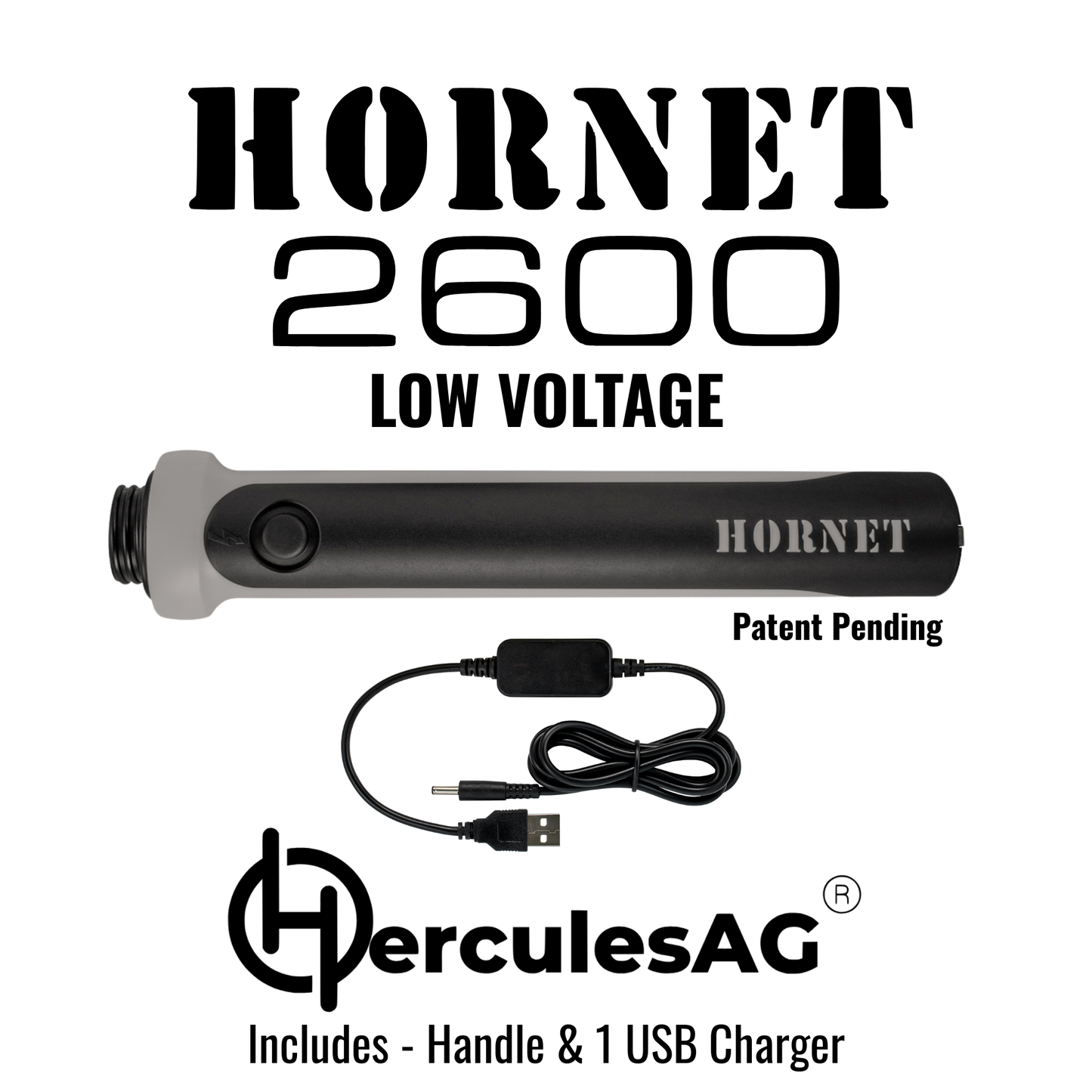 Hornet 2600 Low Voltage USB Rechargeable Livestock Prod Handle